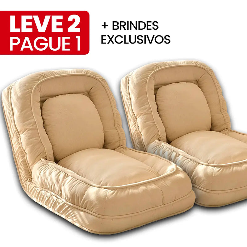 [LEVE 2 PAGUE 1] Sofá Cama Retrátil Algodão 5 em 1 + BRINDES: Almofadas Cushion