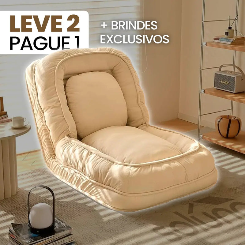 [LEVE 2 PAGUE 1] Sofá Cama Retrátil Algodão 5 em 1 + BRINDES: Almofadas Cushion